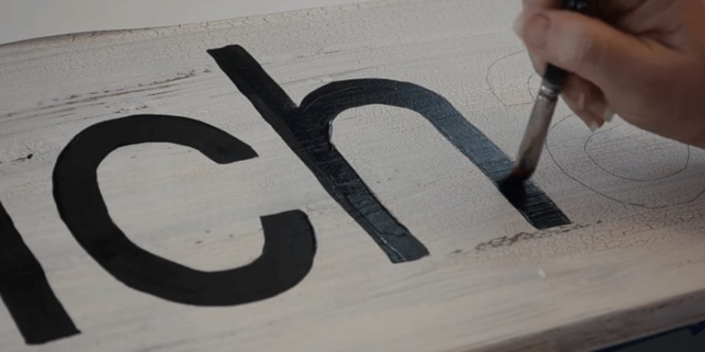 How to Paint Letters on Wood with Stencils